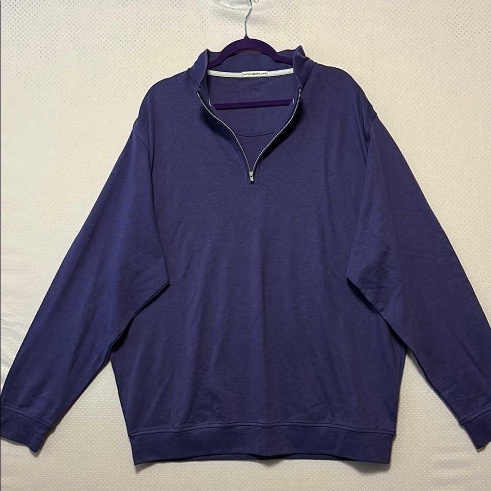 Men's Purple Peter Millar Q-Zip